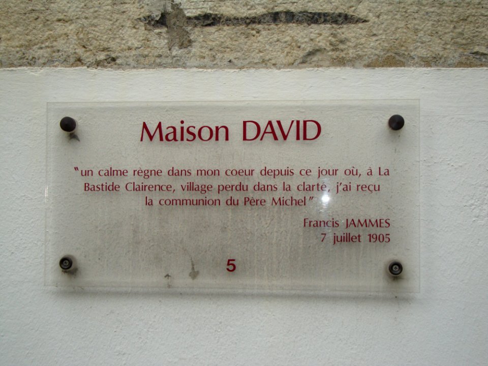La Bastide-Clairence (Pyr-Atl) plaquette Maison David, présence Francis Jammes
