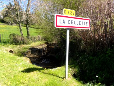 La Cellette (Puy-de-Dôme) city limit sign