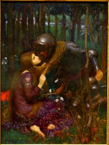 La Belle Dame Sans Merci, by John William Waterhouse, 1893, oil on canvas - Hessisches Landesmuseum Darmstadt - Darmstadt, Germany - DSC01228