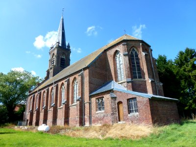 L' Abeele (Fr) - Abele (B) église, coté France (2)