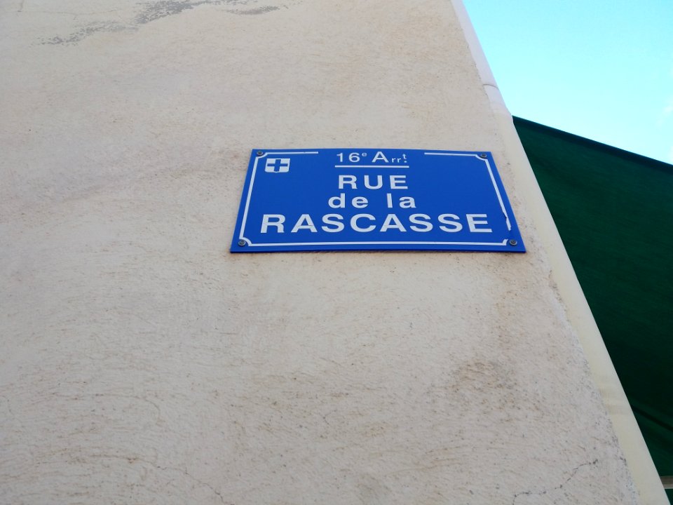 L'Estaque - Rue de la Rascasse, plaque