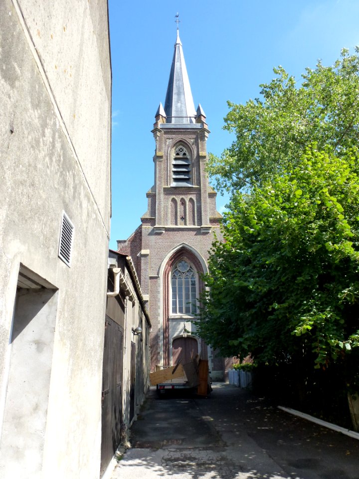 L' Abeele (Fr) - Abele (B) église, coté France