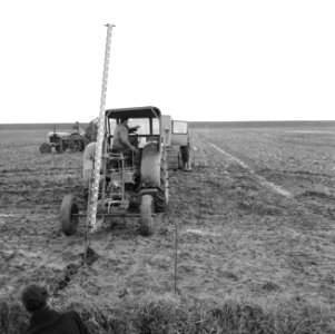 Landbouwmachines en werktuigen, werkzaamheden, drainage, plastic, bath-polder, Bestanddeelnr 160-1048