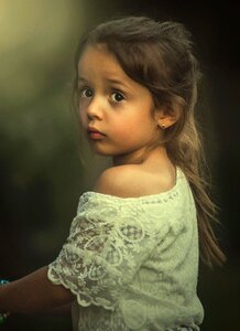 Child looking eyes photo