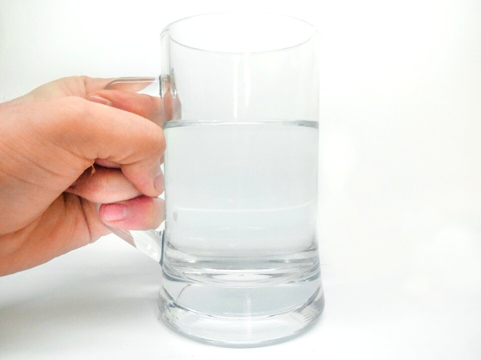 Drop of water hand drink