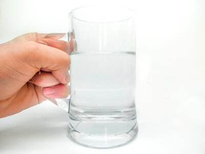 Drop of water hand drink