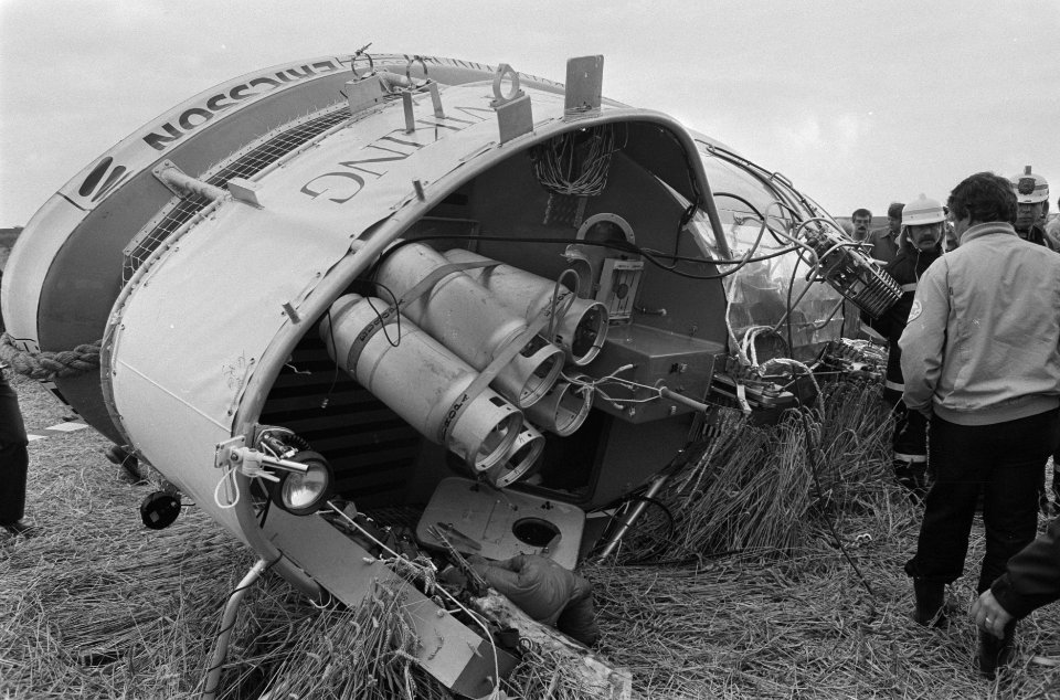 Landing ballon Dutch Viking na succesvolle vlucht over Atlantische Oceaan in p, Bestanddeelnr 933-7459