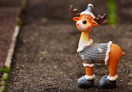 Reindeer winter decoration photo