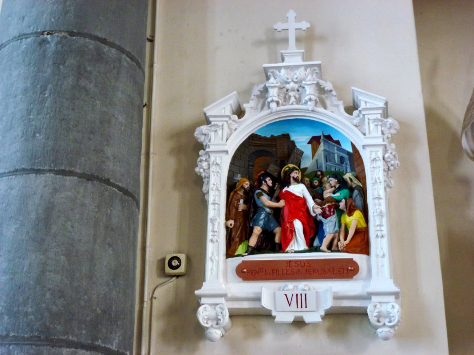 Landas (Nord, Fr) église, chemin de croix, station 08