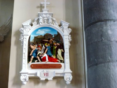 Landas (Nord, Fr) église, chemin de croix, station 07