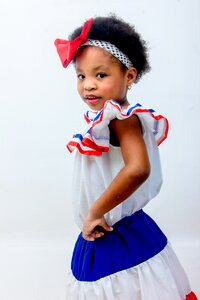 Dominican republic colors red with blue