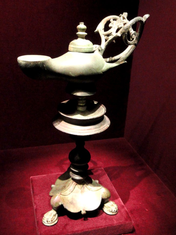 Lamp and Stand, 400s AD, Early Byzantine, bronze - Cleveland Museum of Art - DSC08400