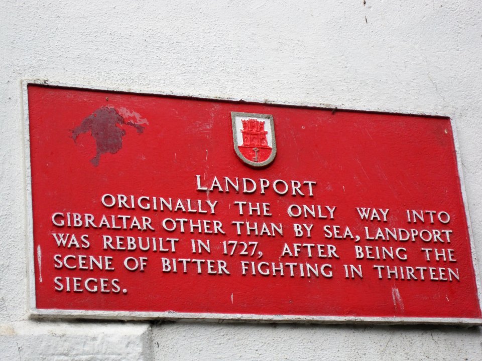 Landport sign, Gibraltar