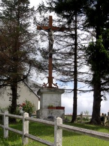 Landouzy-la-Cour (Aisne) croix de chemin, rue Neuve
