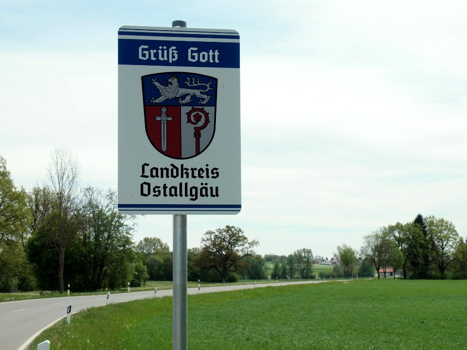 Landkreis Schild Ostallgäu