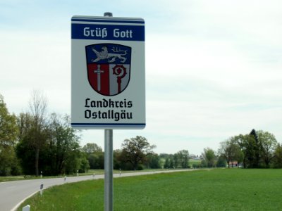 Landkreis Schild Ostallgäu
