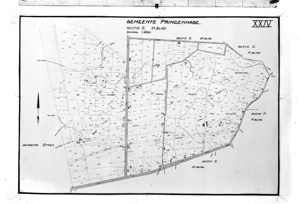 Landkaarten, haagsche beemden, Bestanddeelnr 253-6821