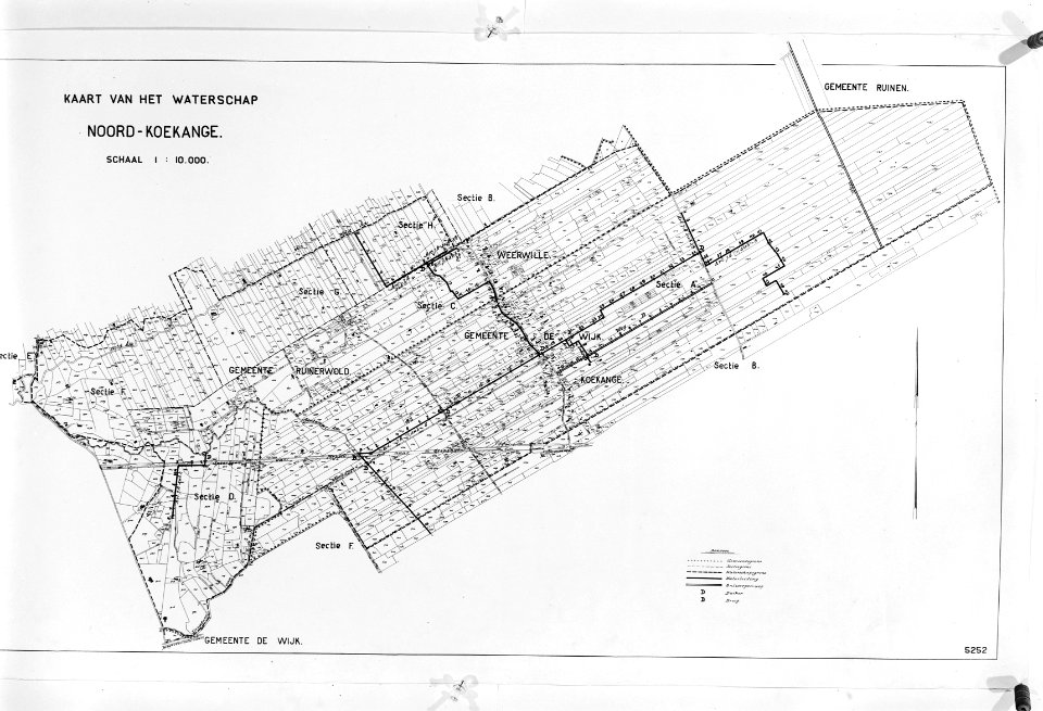 Landkaarten, waterschappen, Noord-Koekange, Bestanddeelnr 253-6841