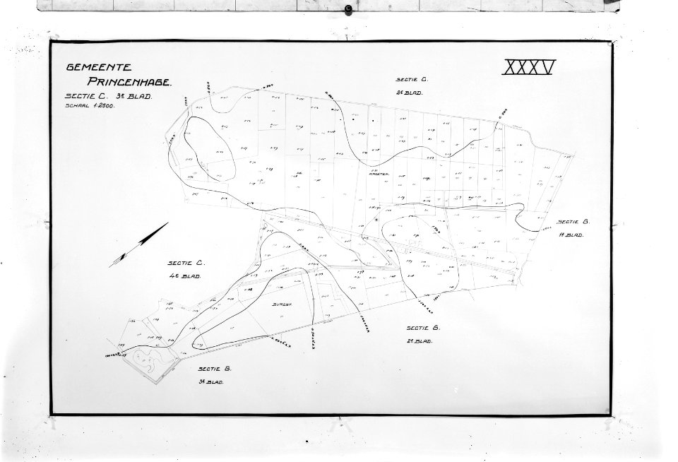 Landkaarten, haagsche beemden, Bestanddeelnr 253-6818