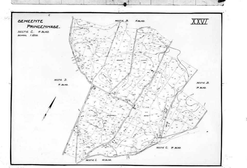 Landkaarten, haagsche beemden, Bestanddeelnr 253-6825