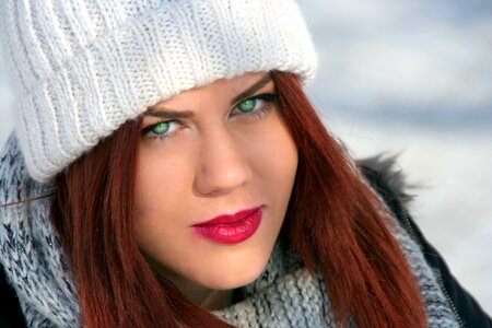 Beauty winter fashion photo