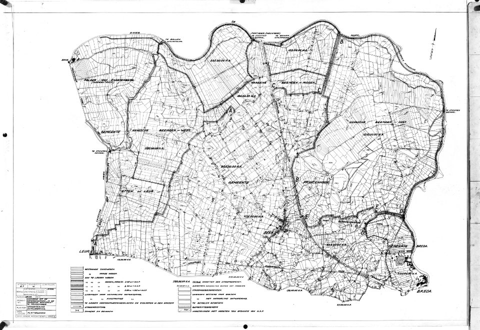 Landkaarten, plattegronden, ontwateringen, Bestanddeelnr 253-6843