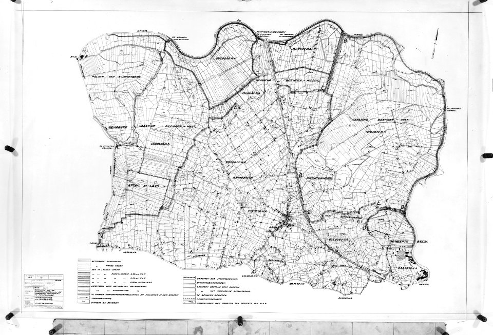 Landkaarten, plattegronden, ontwateringen, Bestanddeelnr 253-6845