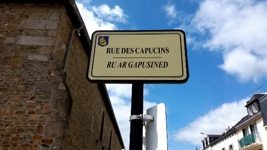 Landerneau - Rue des Capucins - Plaque