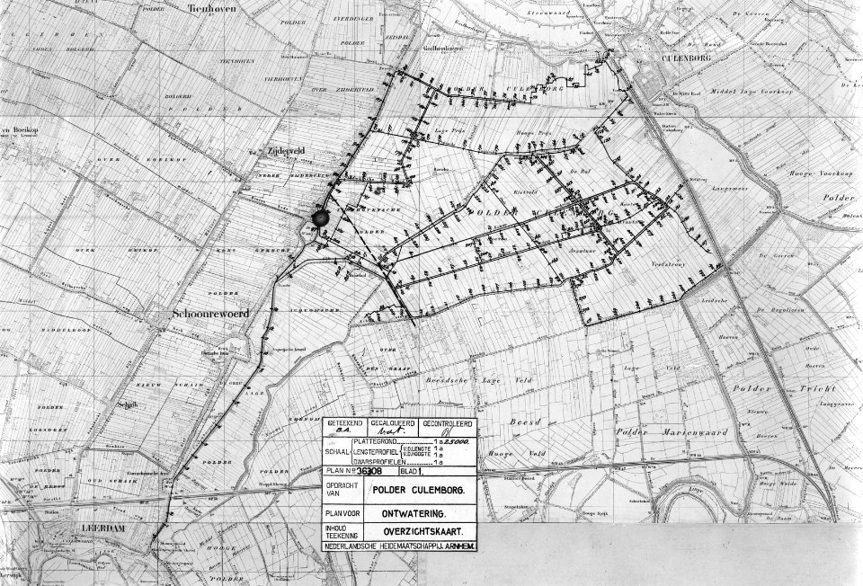 Landkaarten, plattegronden, polders, Bestanddeelnr 253-6849
