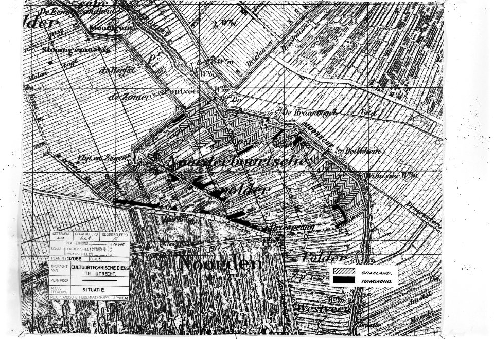 Landkaarten, polders, Noorderbuursche Polder, Bestanddeelnr 253-6807
