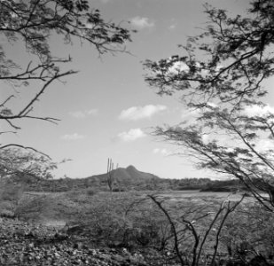 Landschap met de berg Brandaris op Bonaire, Bestanddeelnr 252-8354
