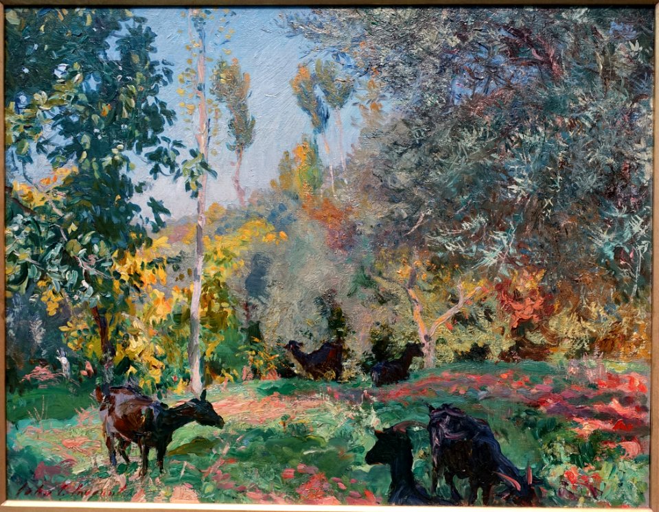 Landscape with Goats, by John Singer Sargent, 1909, oil on canvas - Freer Gallery of Art - DSC04854