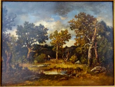 Landscape by Narcisse Virgile Diaz, 1871, oil on panel - Krannert Art Museum, UIUC - DSC06227
