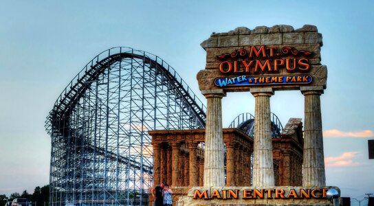 Olympus theme park roller coaster
