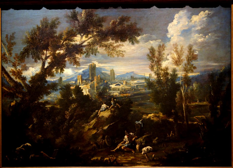 Landscape with Shepherds, by Alessandro Magnasco, c. 1718-1723, oil on canvas - National Museum of Western Art, Tokyo - DSC08499