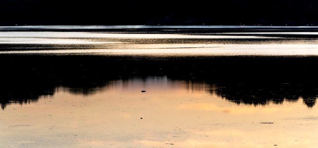 Landscape reflection in Norrkila bay 5 photo
