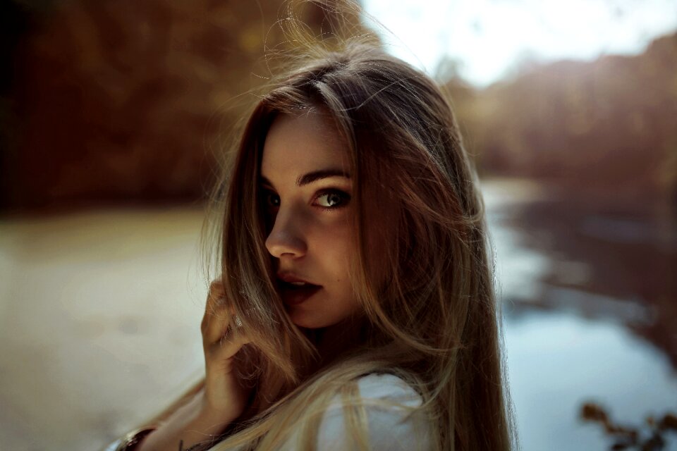 Portrait woman brown beauty