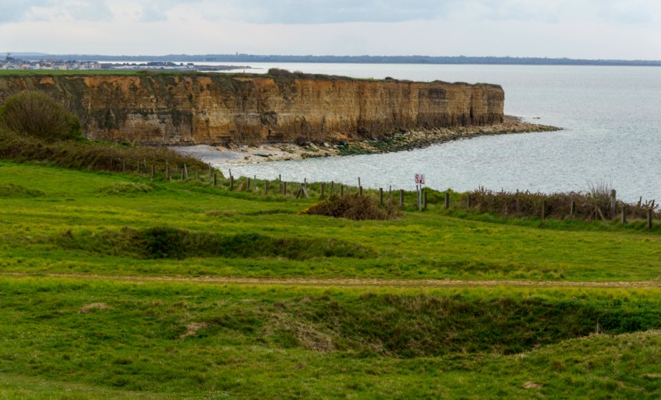 Landscape to west from Pointe du Hoc Calvados, France