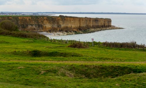 Landscape to west from Pointe du Hoc Calvados, France