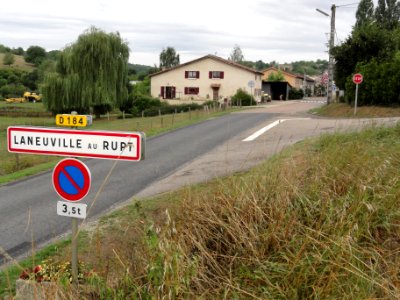 Laneuville-au-Rupt (Meuse) city limit sign