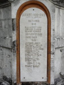 Laneuveville-aux-Bois (M-et-M) monument aux morts, plaque 1939-45
