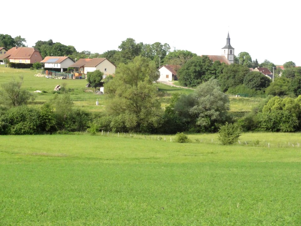 Langatte (Moselle) vue du village