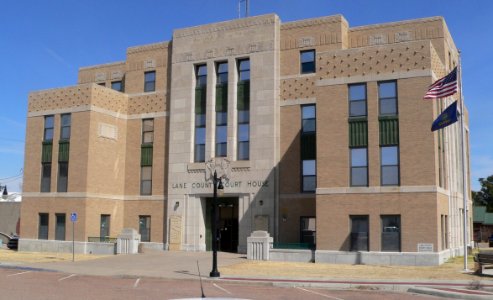 Lane County, Kansas courthouse from SW 1