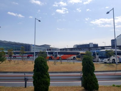 Landscapes of Haneda, shot from the free shuttle bus 12