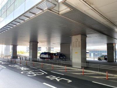 Landscapes of Haneda, shot from the free shuttle bus 14