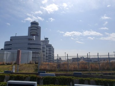 Landscapes of Haneda, shot from the free shuttle bus 15