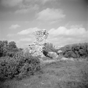 Landschap bij Askalon met archeologische muurresten, Bestanddeelnr 255-1454