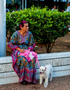 Lady wearing blanket Guajira
