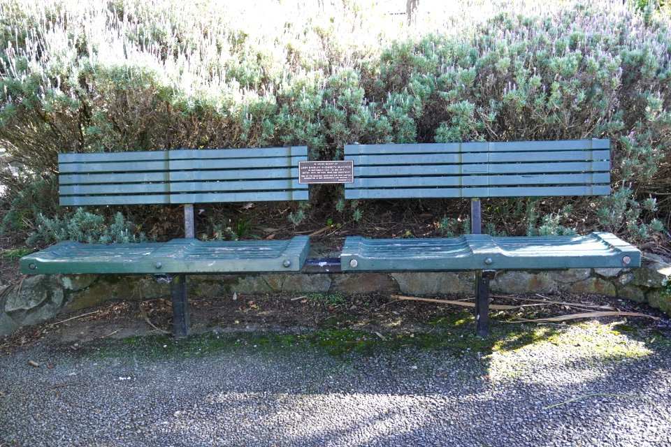 Lady McKenzie Garden for the Blind - Park bench (Lady McKenzie)