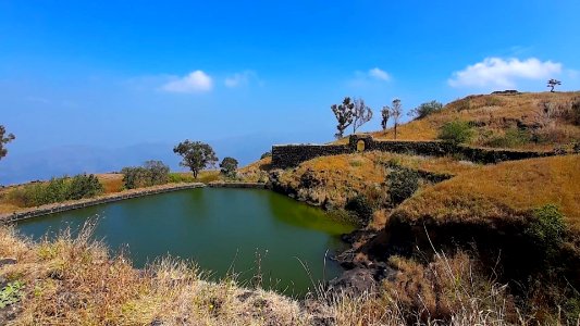 Lake close to Rajgad Fort